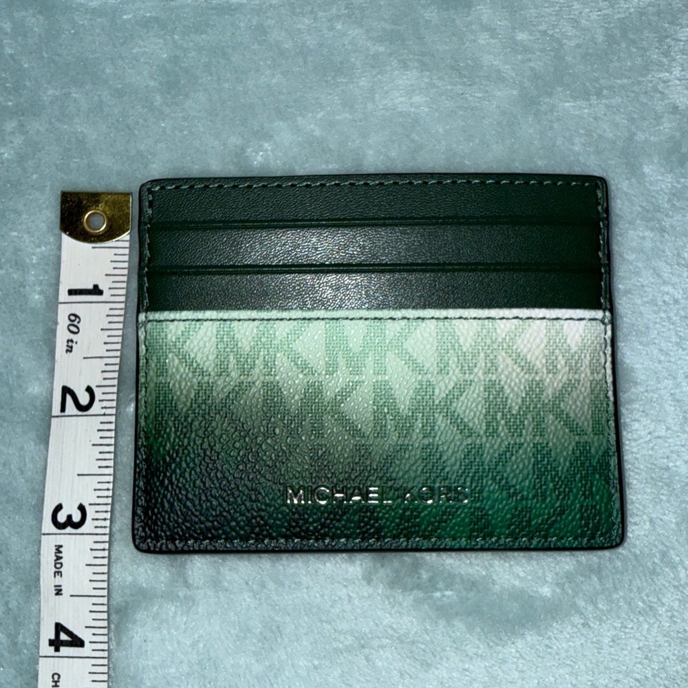 Michael Kors Dark Green Gradient Card Holder - Picture 9 of 10